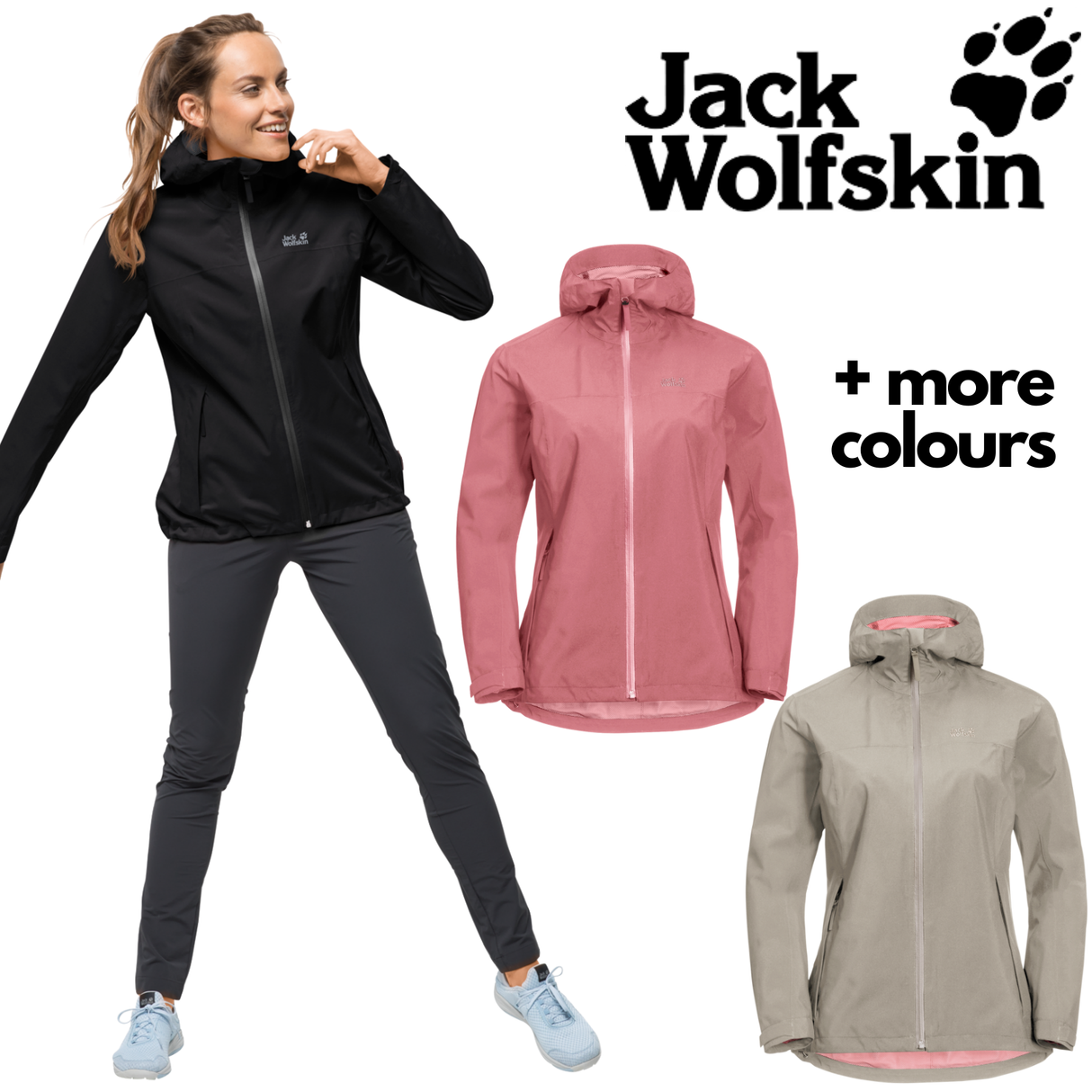 Jack Wolfskin Womens JWP Shell Jacket Hoodie Warm Winter Jumper Waterproof