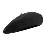 Laulhere Heritage Campan French Beret Hat 100% Merino Wool - Black