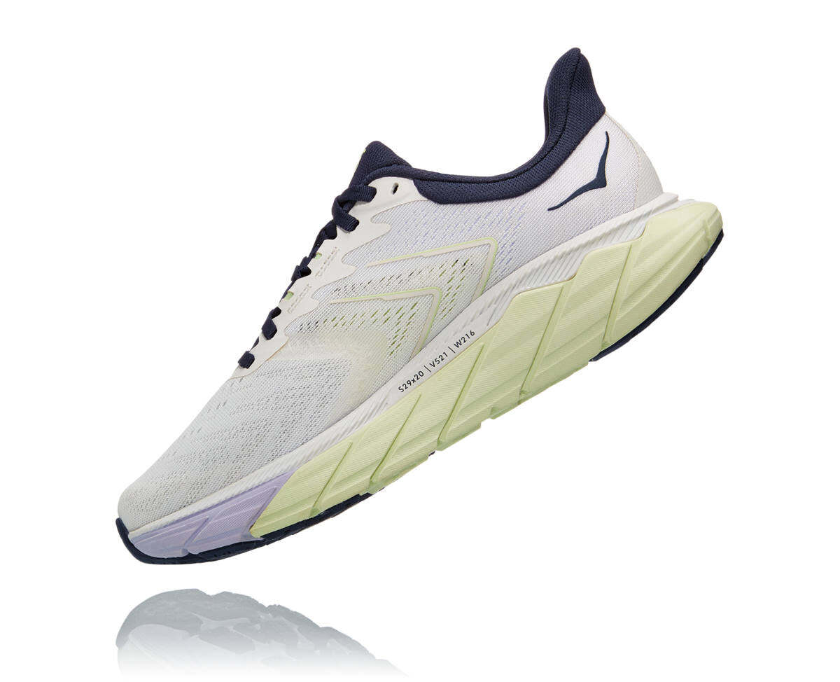 Hoka Womens Arahi 5 Running Shoes Sneakers Runners - Blanc De Blanc/Outer Space