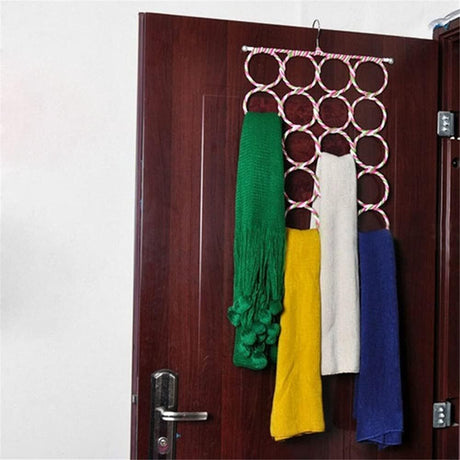 1x 28 Hole Scarf Hanger Holder Storage Tie Belt Scarf Organiser Space Saver