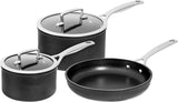 Pyrolux Ignite 3-Piece Non-Stick Induction Compatible Cookware Set Fry Pan Saucepan Skillet