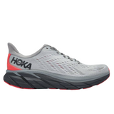 Hoka Womens Clifton 8 Sneakers Running Athletic Shoes - Sharkskin/Diva Pink