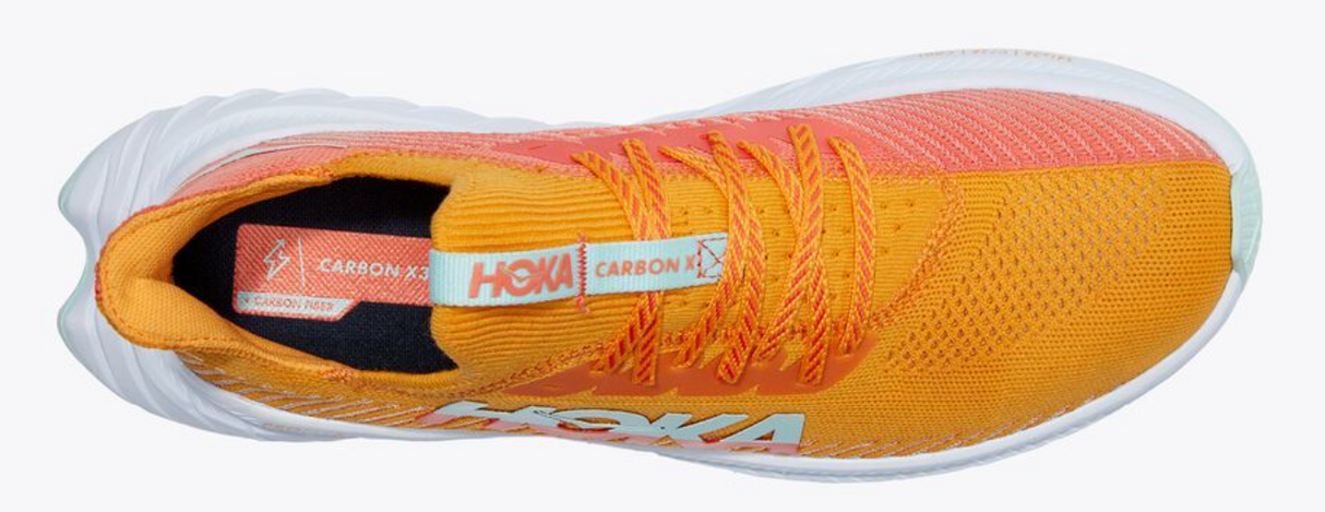 Hoka One Mens Carbon X 3 Trail Running Shoes Sneakers - Radiant Yellow/Camellia