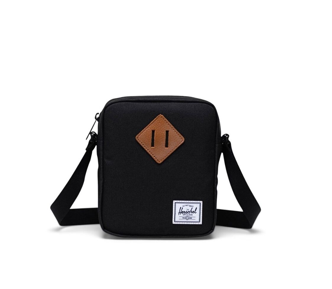 Herschel Heritage Crossbody Bag with Adjustable Strap in Black