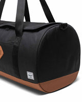 Herschel 40L Heritage Duffle Bag in Black/Saddle Brown