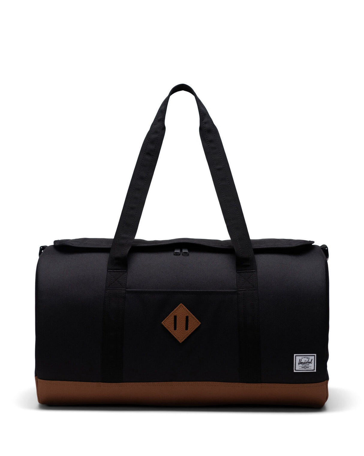 Herschel 40L Heritage Duffle Bag in Black/Saddle Brown