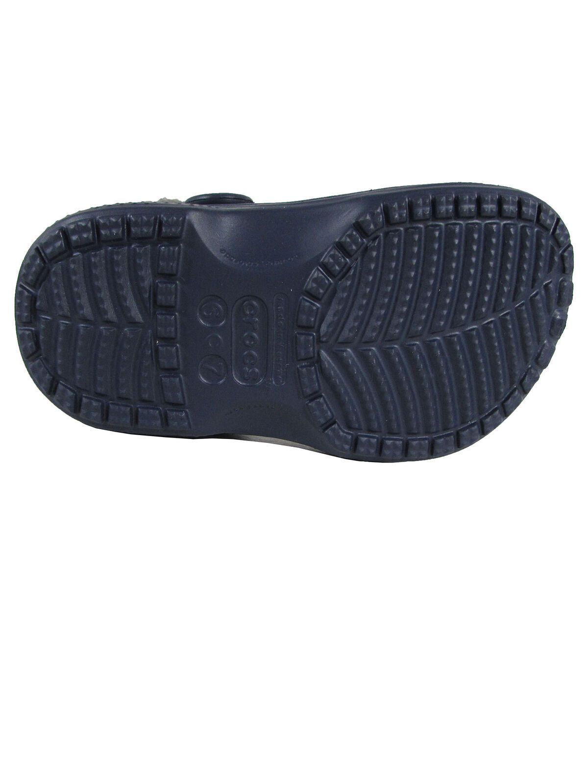 Crocs Kids Baya Lined Clog Shoes Childrens Unisex Slip On Sandals - Navy/Smoke