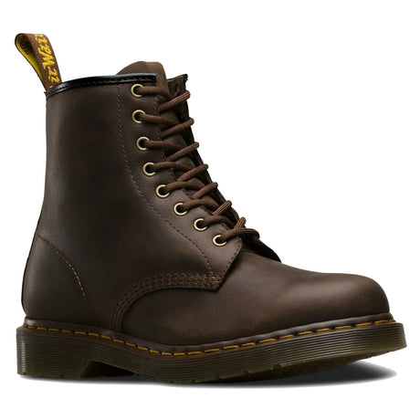 Dr. Martens 1460 8 Up Crazy Horse Leather Boots Shoes - Gaucho Brown