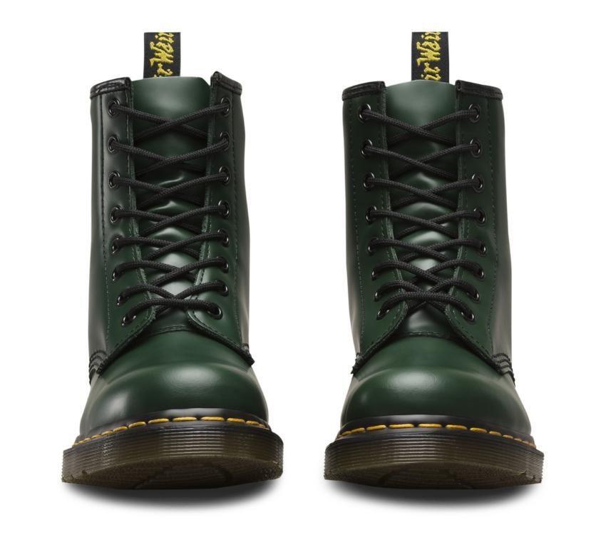 Dr. Martens 1460 Smooth 8 Eyes Classic Smooth Leather Boot - Green Smooth