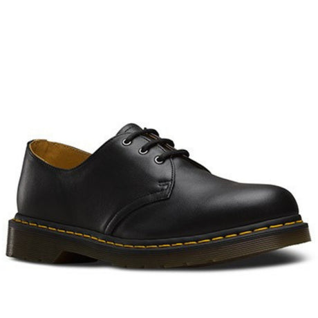 Dr. Martens 1461 Black Nappa Genuine Soft Leather Shoes 3 Eye Gibson Low Top