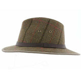 Failsworth Mens Gamekeeper Safari Wool Fedora Hat Trilby Tweed - Loden