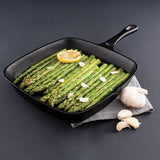 Pyrolux Pyrocast Square Grill Pan Heavy Duty Cast Iron Square Griddle Pan Cooking Frying Skillet Pan