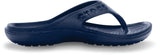 Crocs Baya Light Cozy Flat Flip Flops Thongs - Deep Blue