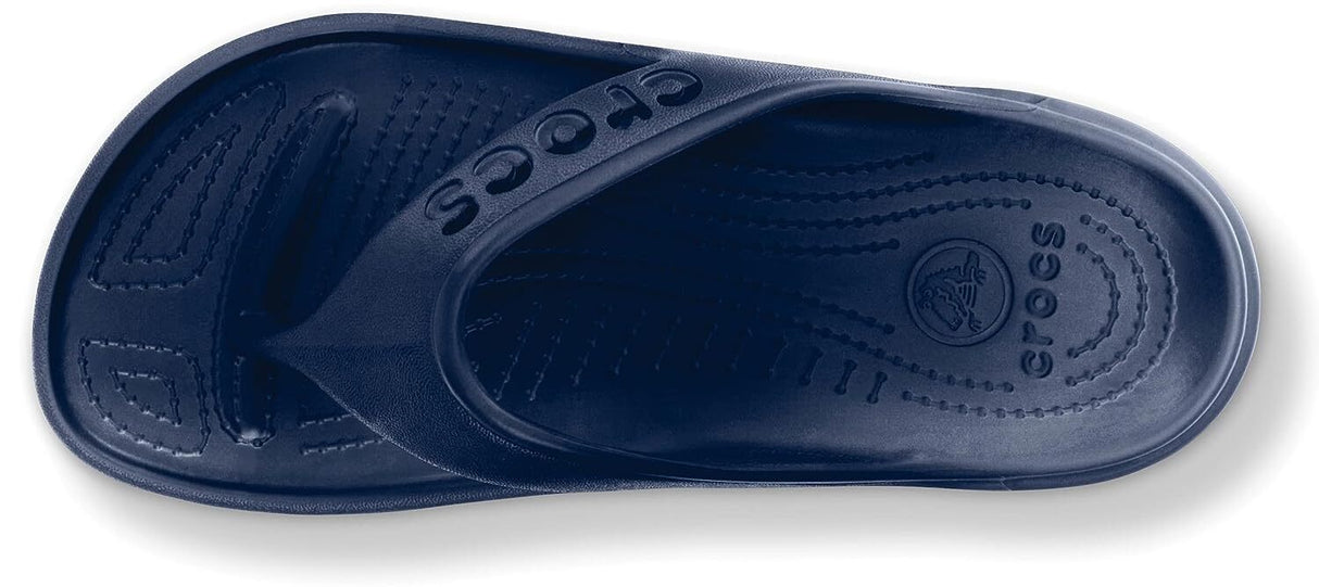 Crocs Baya Light Cozy Flat Flip Flops Thongs - Deep Blue