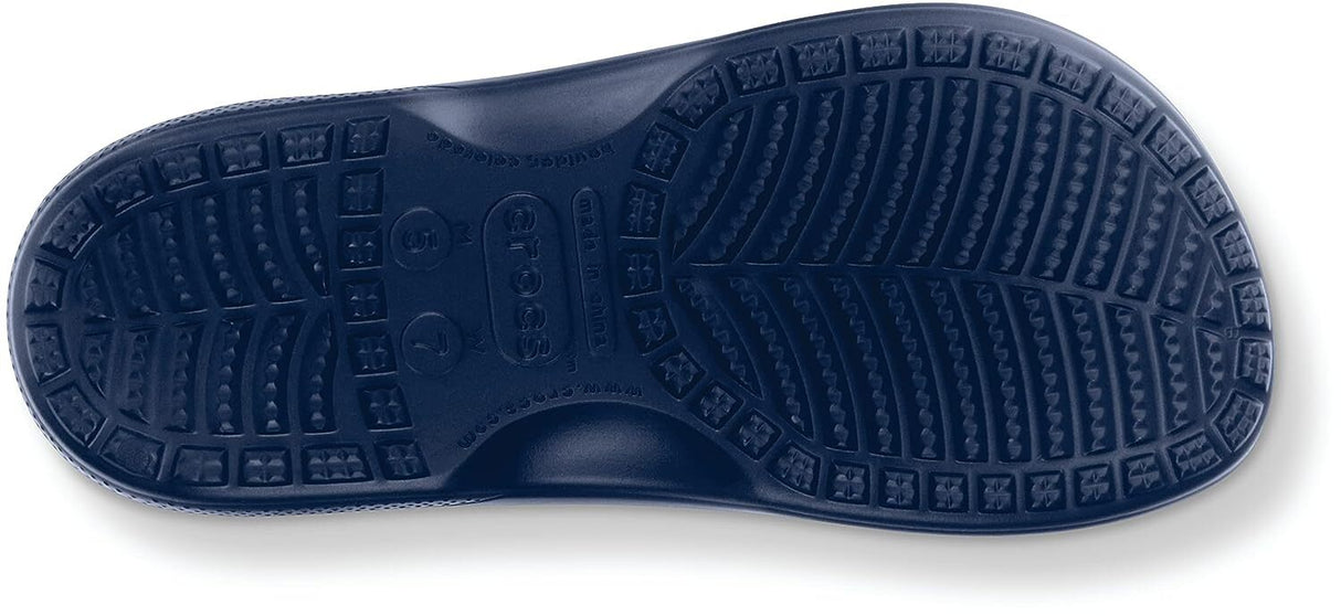 Crocs Baya Light Cozy Flat Flip Flops Thongs - Deep Blue