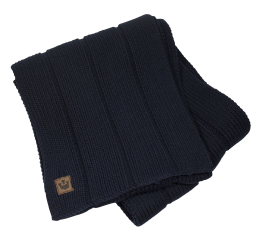 Goorin Brothers Aegan Sea Scarf Warm Winter 100% COTTON Authentic Rib Knit - Black