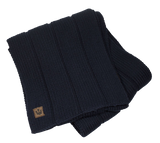 Goorin Brothers Aegan Sea Scarf Warm Winter 100% COTTON Authentic Rib Knit - Black