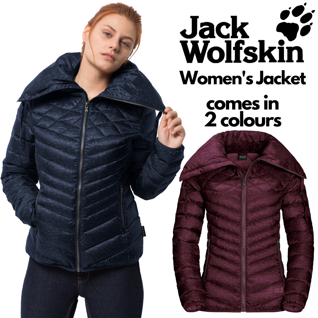 Jack Wolfskin Womens Duck Down  Jacket Puffer Warm Winter Ski Windproof Richmond Hill