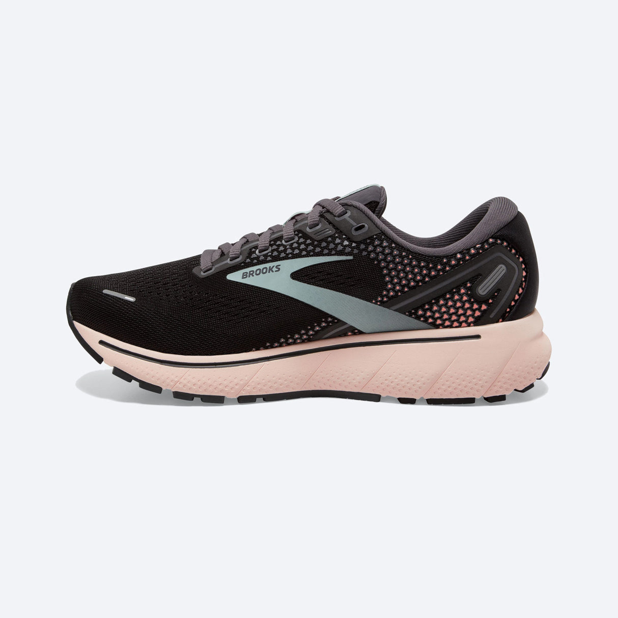 Brooks Womens Ghost 14 Sneakers Shoes Athletic Road Running - Black/Pink