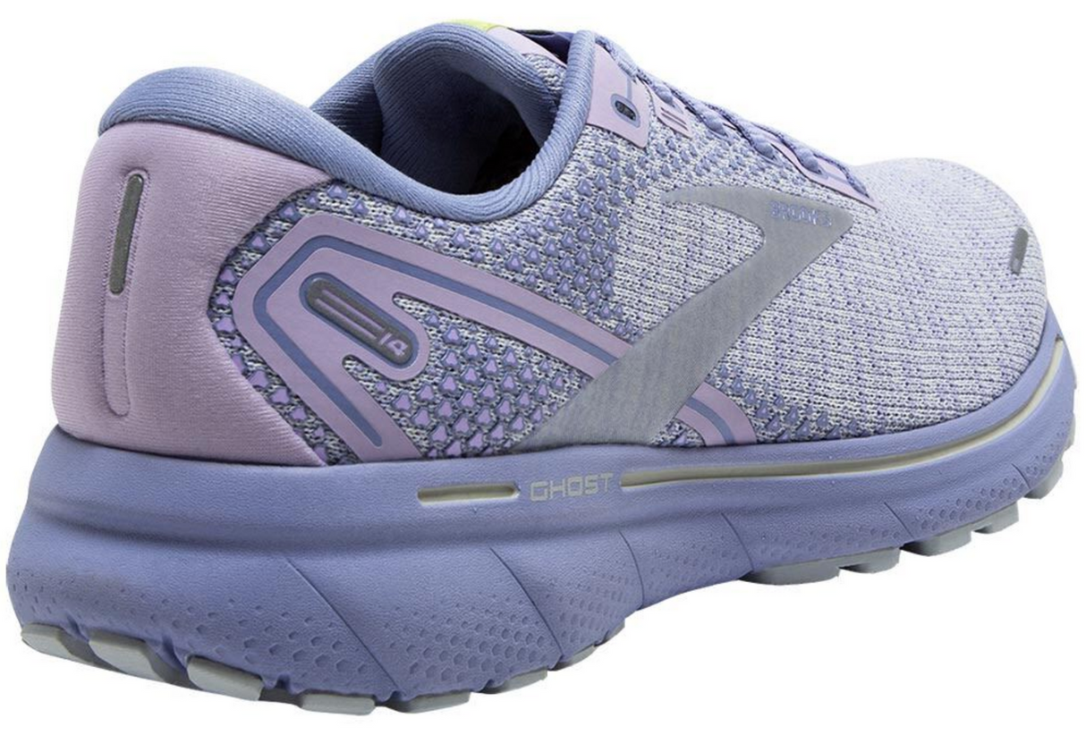 Brooks Womens Ghost 14 Sneakers Shoes Athletic Road Running - Lilac/Purple/Lime