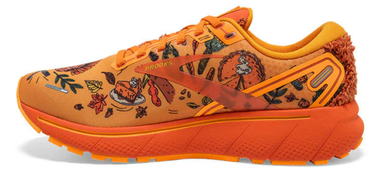 Brooks Womens Ghost 14 Sneakers Shoes Running Thanksgiving Edition - Orange