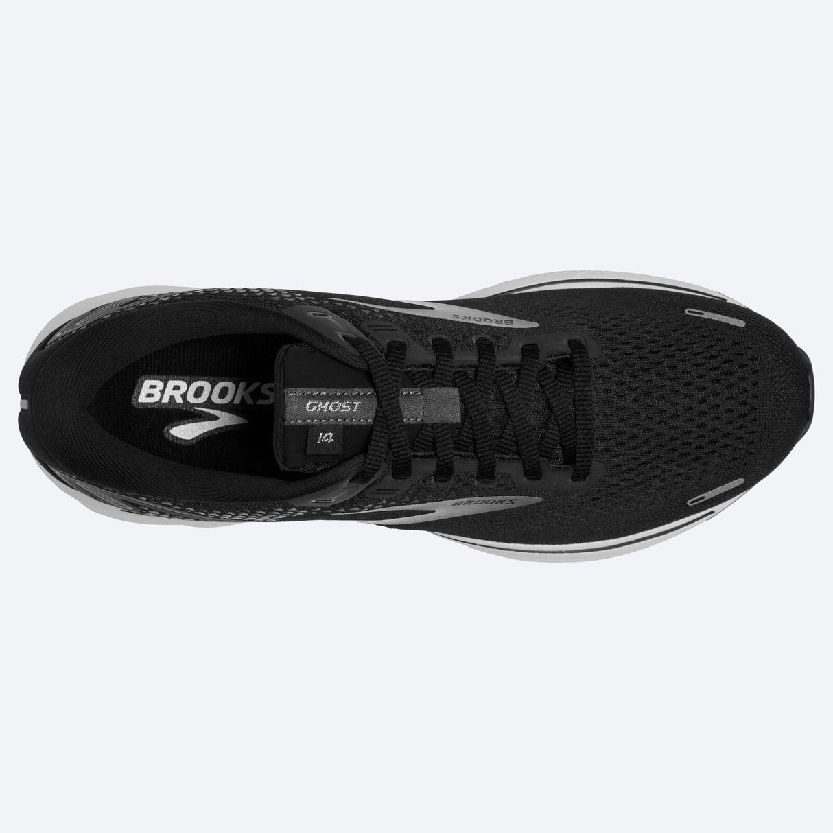 Brooks Womens Ghost 14 Sneakers Shoes Runners Running (Wide) - Black/White