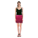 Adult Sequin Fringe Skirt w/ Adjustable Tie Womens Dance Costume in Hot Pink