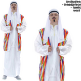 Arabian Man Costume Middle Eastern Party Sheik Dress Arab Pilgrim Sultan