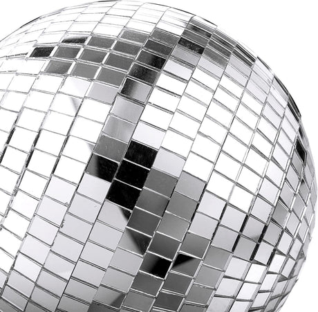 15cm Disco Mirror Ball DJ Light Shiny Silver Dance Party Stage Lighting Eve