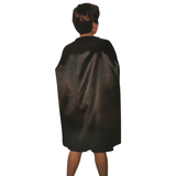 MEDIUM CAPE Kids Childrens Party Costume Vampire Halloween Coat School Team - Black