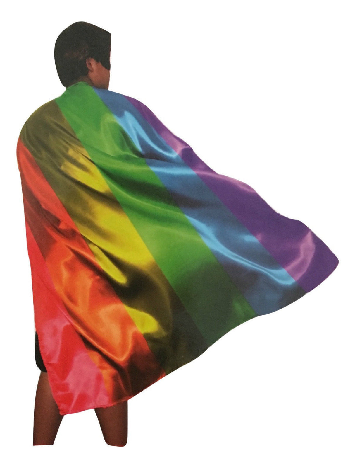 140cm DELUXE RAINBOW CAPE Party Fancy Dress Costume Adult Size