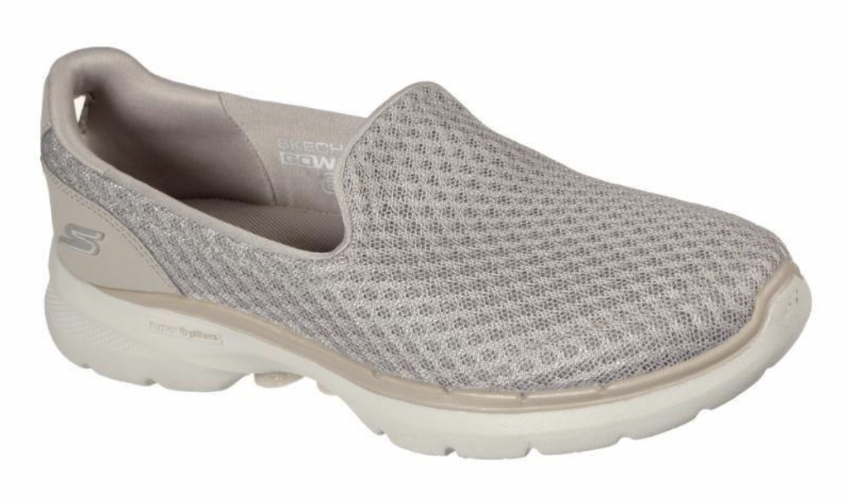 Skechers Womens Gowalk 6 Big Splash Cushioned Trainer Runners Shoes - Taupe