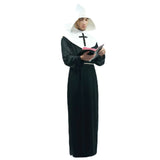 Mens Nun Costume Religious Catholic Priest Fancy Dress Party Outfit Church