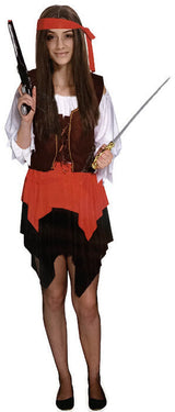 Deluxe PIRATE WOMAN COSTUME Fancy Dress Adult Outfit Halloween Ladies