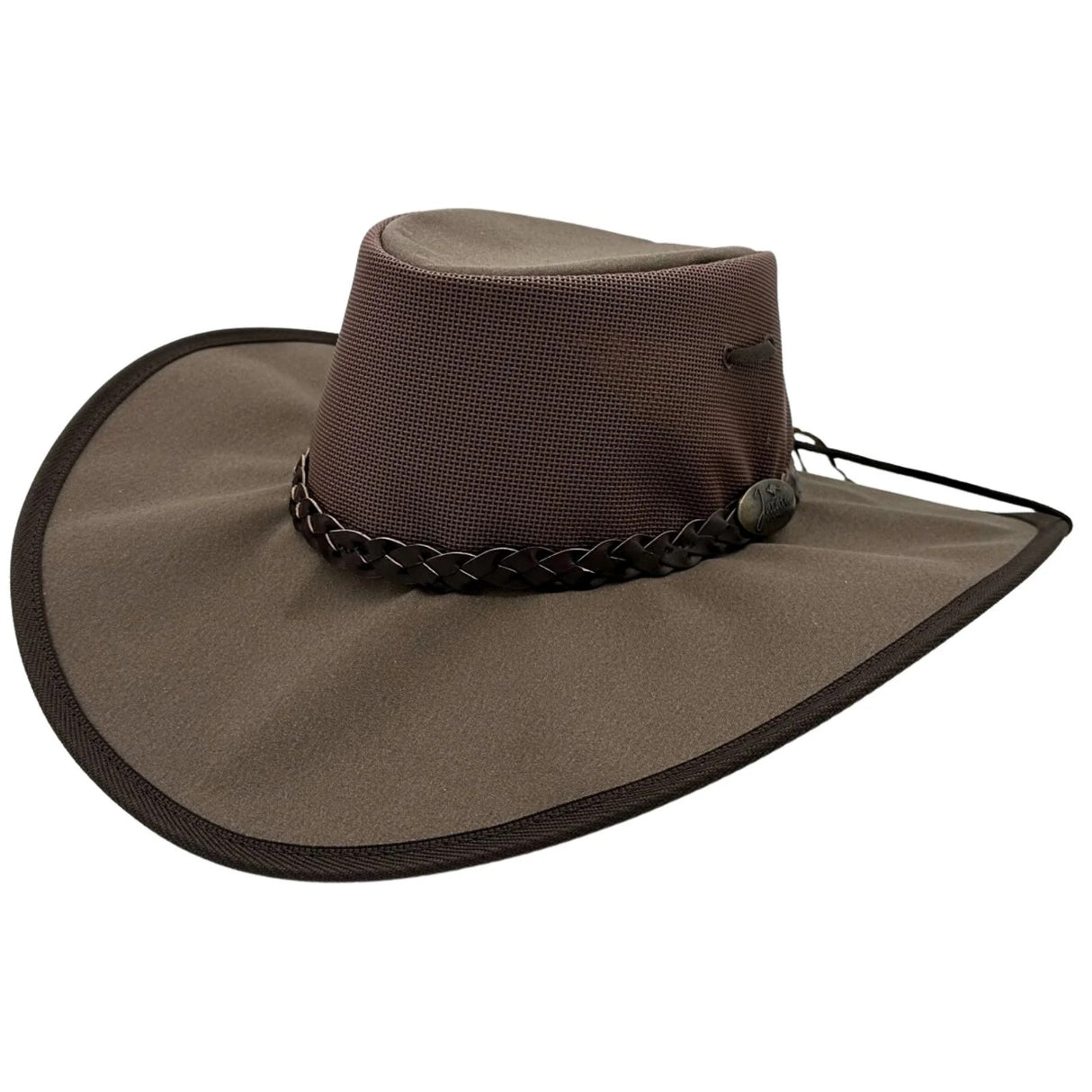 Jacaru Parks Koolaroo Wide Brim Outback Hat - Brown