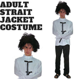 Adult Strait Jacket Costume Halloween Party Straight Fancy Dress Convict