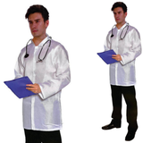 Mens Doctor Costume Dr Adult Halloween Hospital Medical Surgeon Lab Coat Outfit