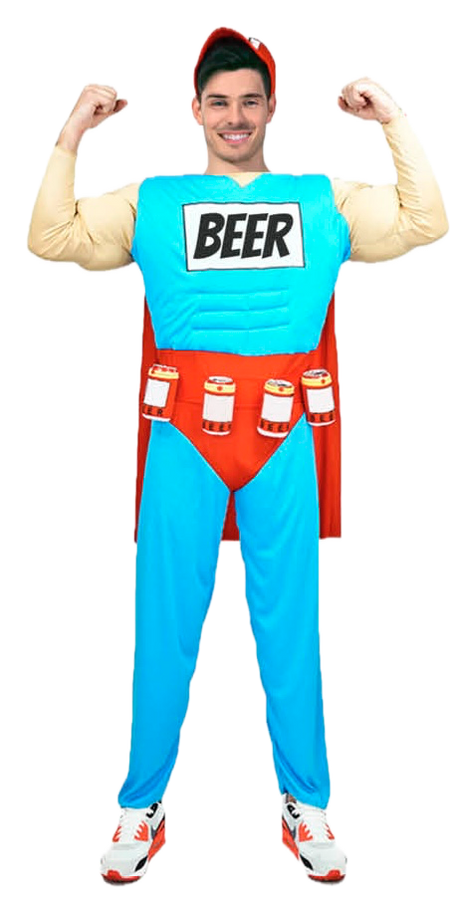 The Simpsons Duffman Duff Man Beer Muscle Classic Mens Adult Costume Oktoberfest