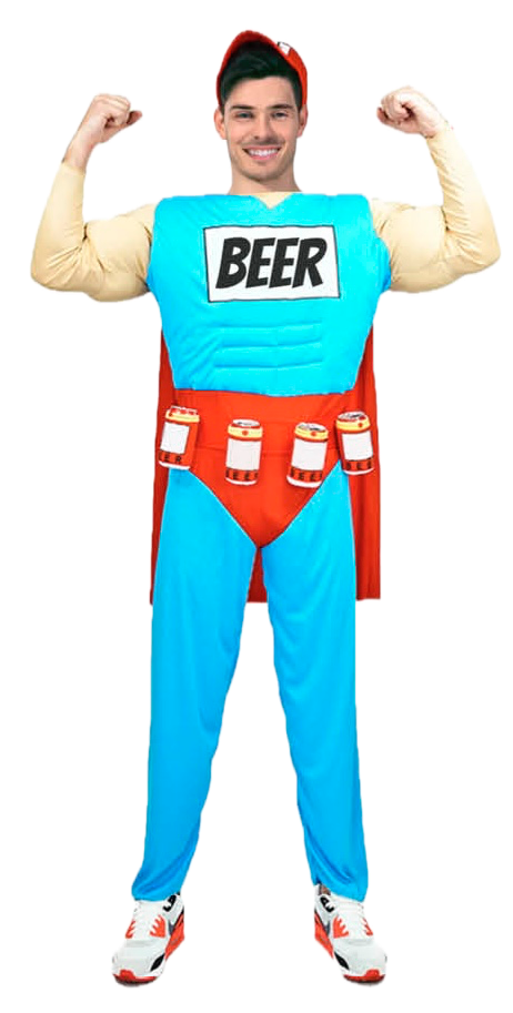 The Simpsons Duffman Duff Man Beer Muscle Classic Mens Adult Costume Oktoberfest