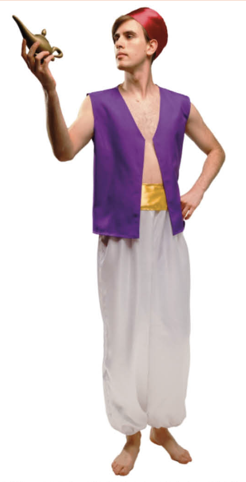 Mens Prince of Thieves Costume Aladdin Prince of Persia Party Arabian Outfit