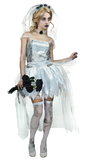 Adult Ghost Zombie Corpse Bride Fancy Dress Up Halloween Book Week Costume