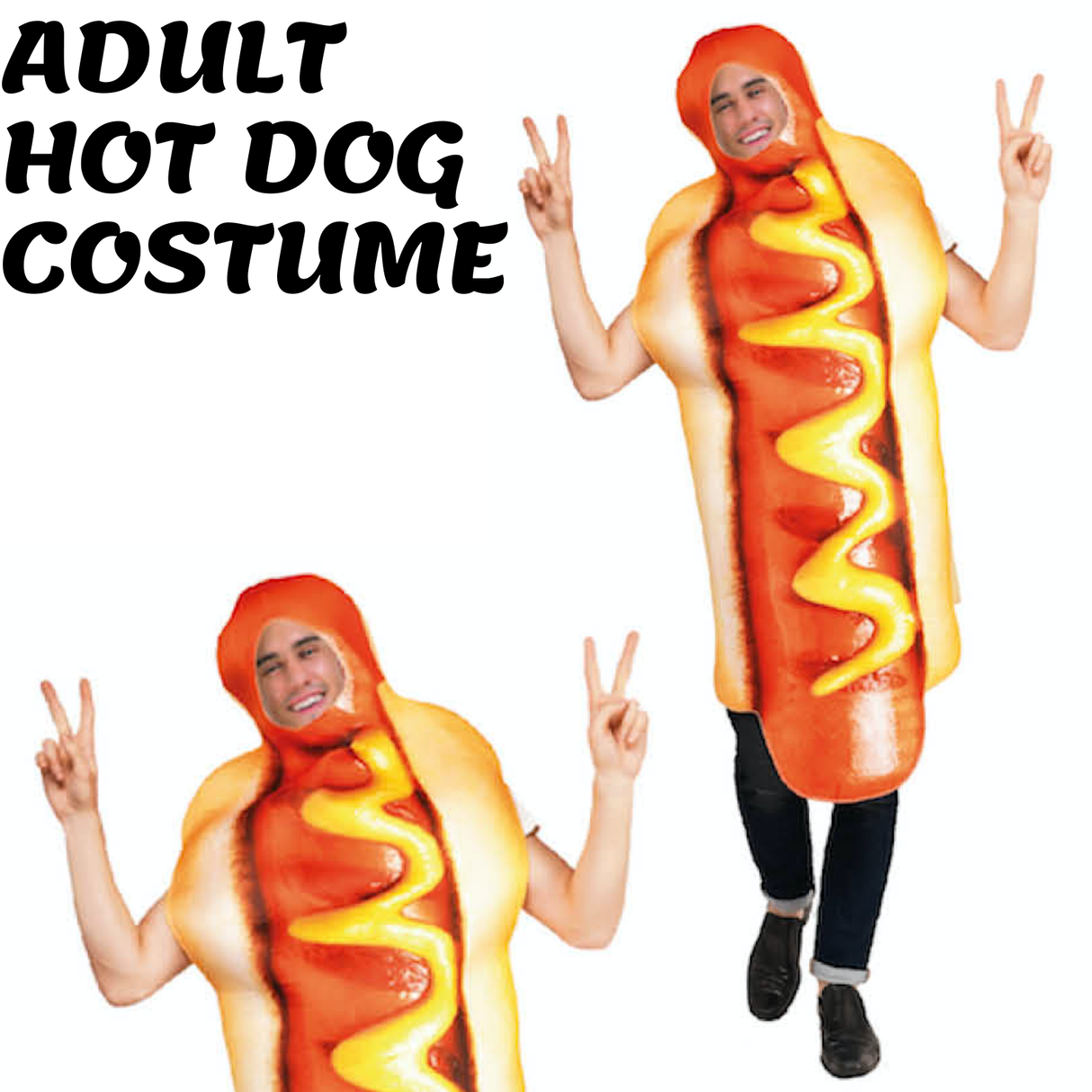 Adult Hot Dog Hotdog Footy Match Food Halloween Bucks Hen Night Men Costume