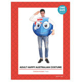 Adult Australian Smile Costume – Fun Australia Day Tunic with Flag & Smiley Face