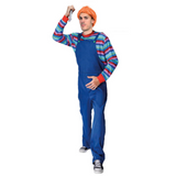 Adult Mens Creepy Child Costume Halloween Childs Play 2 Good Guy Halloween