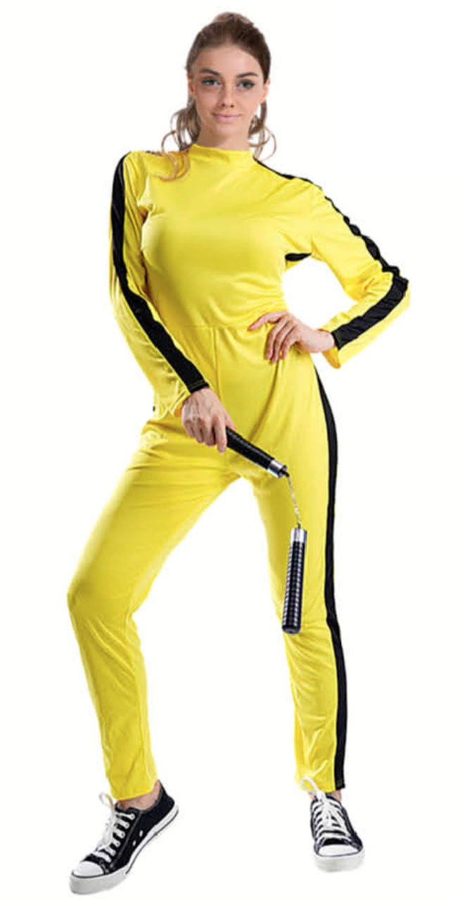 Adult Womens Kill Bill Costume Beatrix Kiddo The Bride Uma Thurman Kung Fu