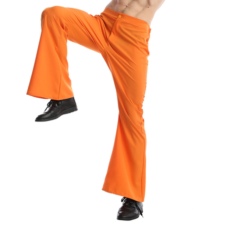 Mens 70's Deluxe Retro Disco Flare Trousers Pants Costume Dancer Dance