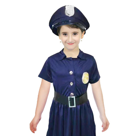 Girls Police Cop Costume Officer Book Week Cop Costume Halloween Party