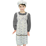 Girls Grandma Old Lady Costume Victorian Schoolgirl 100 Days Party Halloween