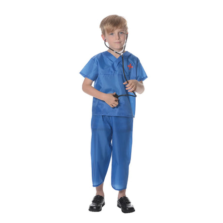 Boys SURGEON DOCTOR Costume Book Week Kids Uniform Childrens Scrubs