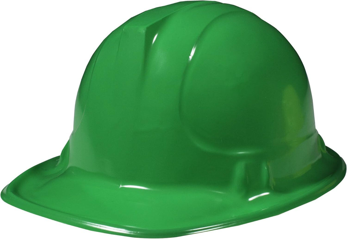 12x Kids Builder Hats Construction Costume Party Helmet Safety Cap Childrens - Green